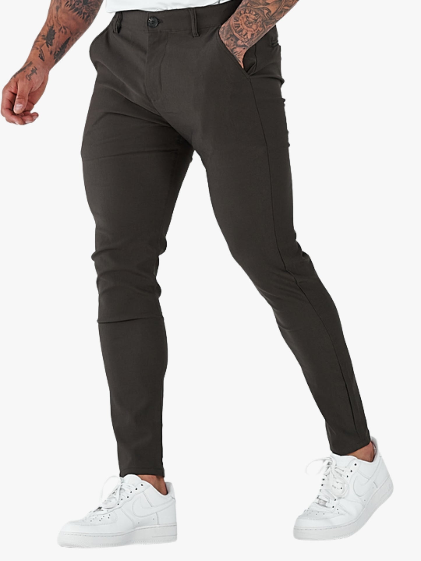 THE JASON TROUSERS - OLIVE GREEN