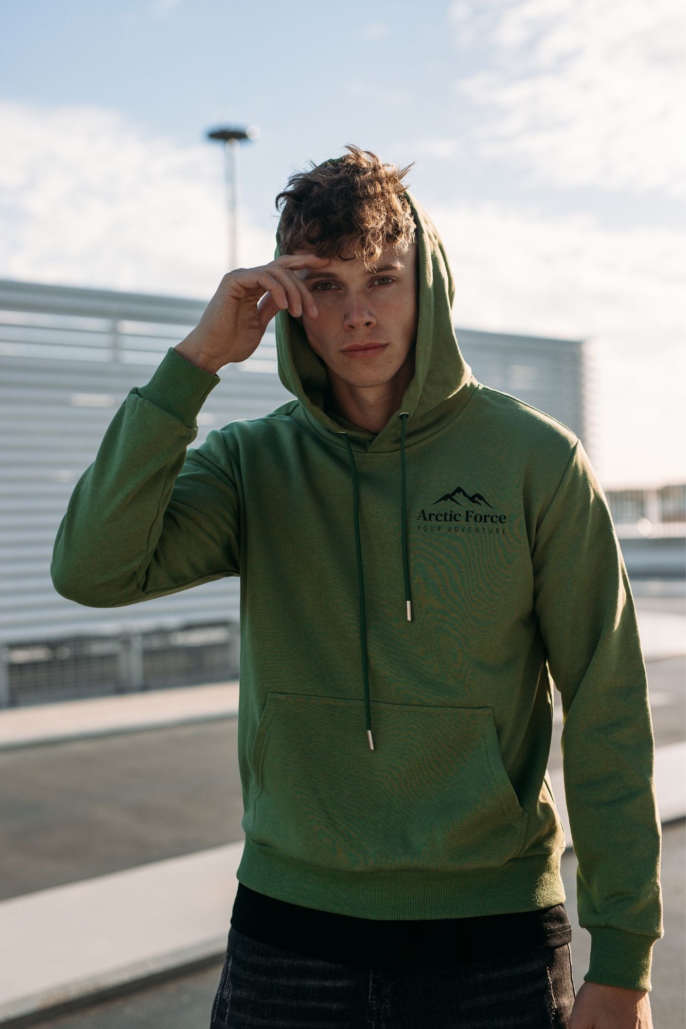 ARCTICFORCE MEN ESSENTIALS HOODIE - MOONSTONE GREEN